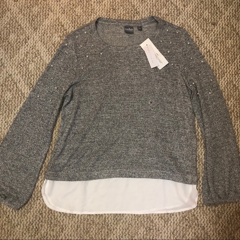 NWT New York & Co Embellished Sweater